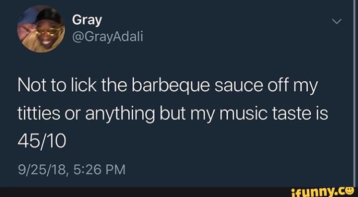 On titties sauce barbecue Not My
