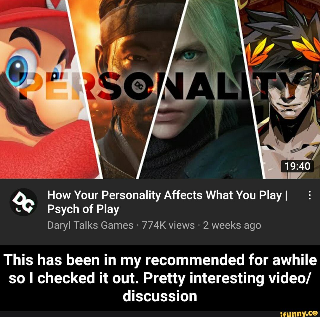 How Your Personality Affects What You Play I Psych of Play
Daryl Talks Games 774K views 2 weeks ago
This has been in my recommended for awhile so I checked it out. Pretty interesting video/ discussion - This has been in my recommended for awhile so I checked it out. Pretty interesting video/discussion