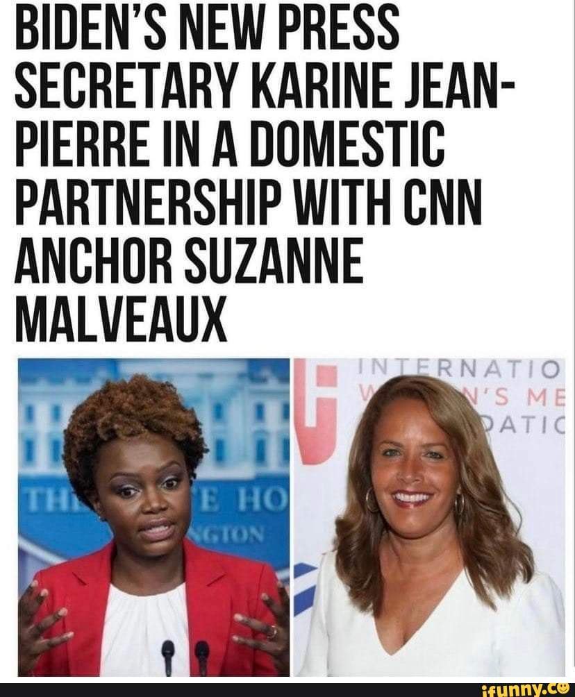 DEN'S NEW PRESS SECRETARY KARINE JEAN PIERRE IN A DOMESTIC PARTNERSHIP