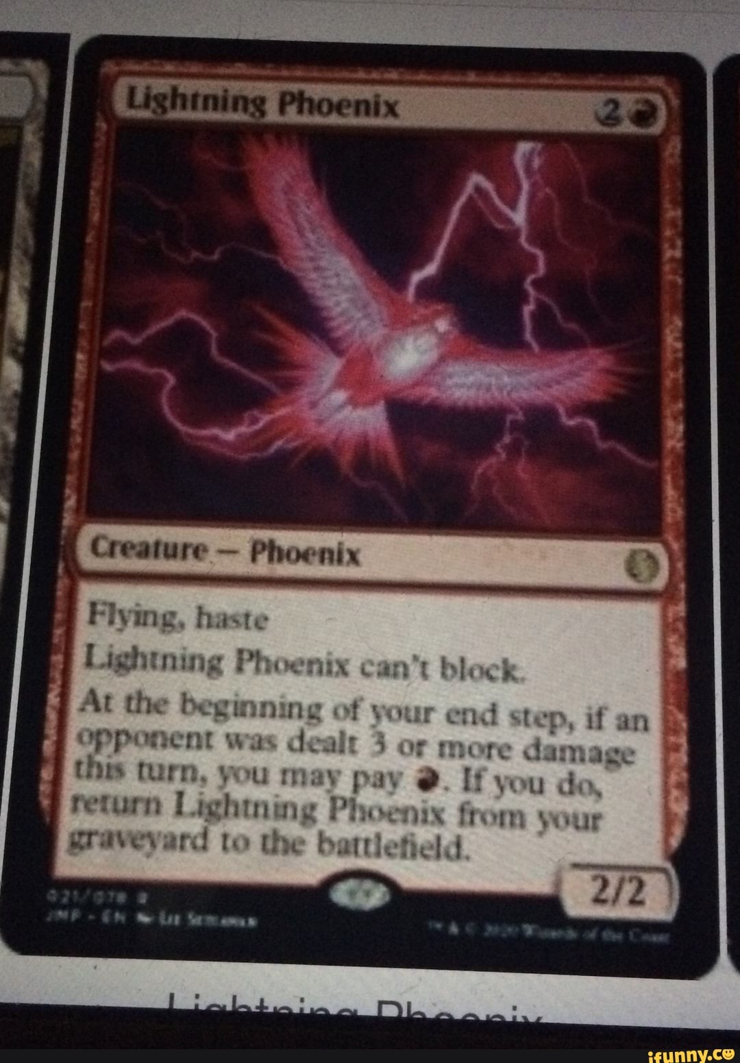 Flying, haste Lightning Phoenix can't h At the beginning mag this turn, you  may pa you return Lightning Pho Tri - iFunny