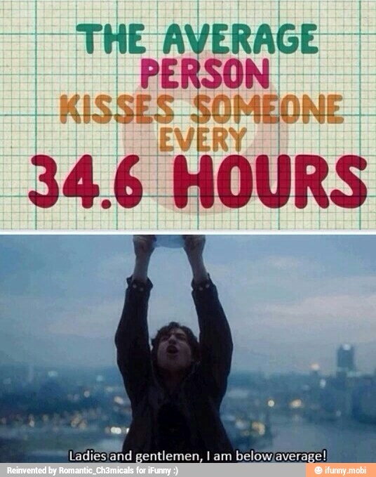 I
THE AVERAGE
I
KISSES SOMEO INE
34.6 HOURS