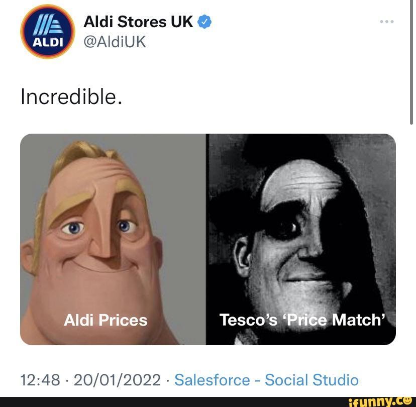 ALDI Incredible. Aldi Prices Tesco's 'Price Match' Salesforce
