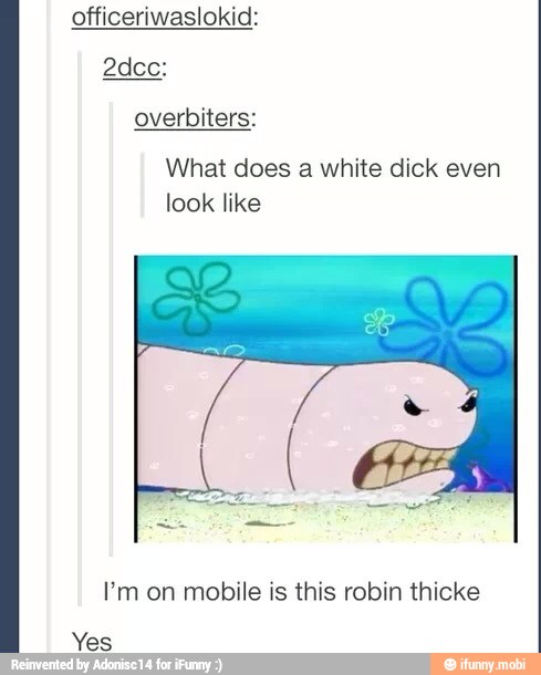 officeriwaslokid:
What does a white dick even
look like
I'm on mobile is this robin thicke
Yes