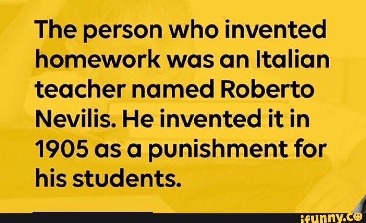 was homework originally invented as a punishment