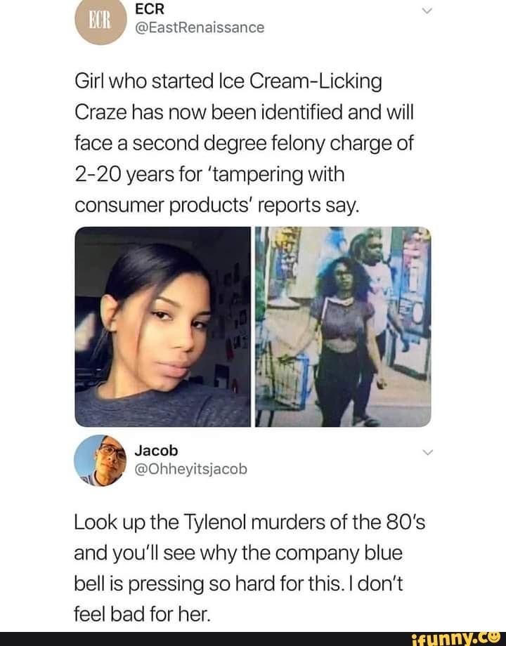 Girl Who started Ice CreamLicking Craze has now been identified and