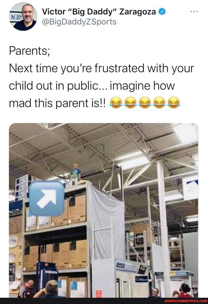 I Victor "Big Daddy" Zaragoza @
@BigDaddyZSports
Parents;
Next time you're frustrated with your child out in public... imagine how mad this parent is!