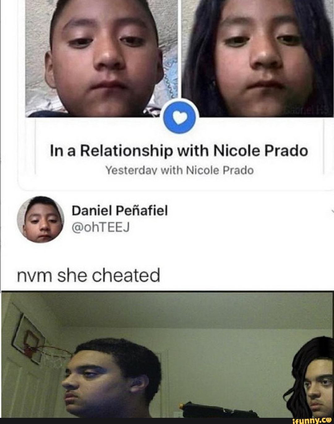 In a Relationship with Nicole Prado
Yesterday with Nicole Prado
7 Daniel Pefafiel
nvm she cheated