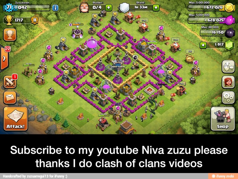 Subscribe to my youtube Niva zuzu please thanks I do clash of clans videos