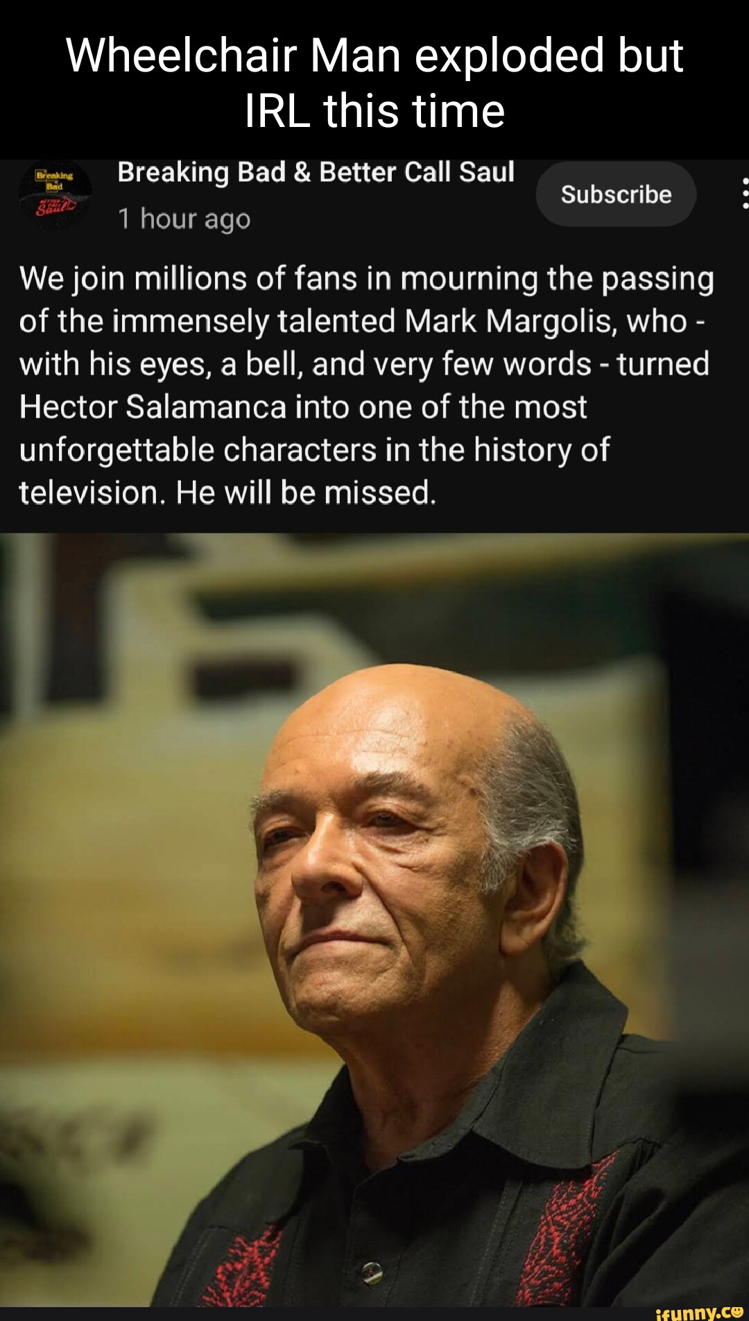 Wheelchair Man exploded but IRL this time Breaking Bad & Better Call ...