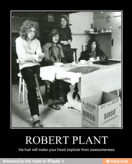 ROBERT PLANT
his hair will make your head explode from awesomeness