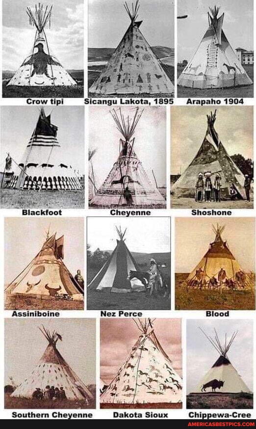 Crow tipi 'Sicangu Lakota, 1895 Arapaho 1904 Dakota Sioux Southern ...