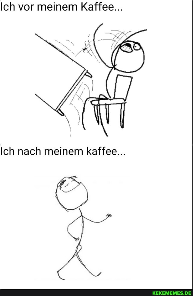 Ich vor meinem Kaffee...
Ich nach meinem kaffee...