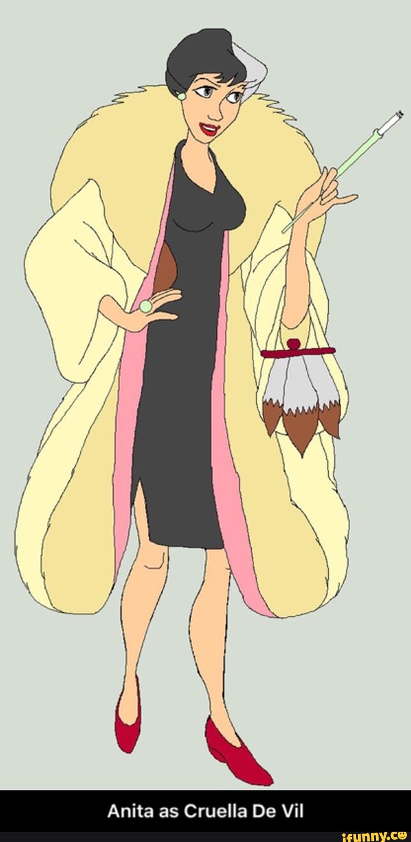 Anita as Cruella De Vil Anita as Cruella De Vil )