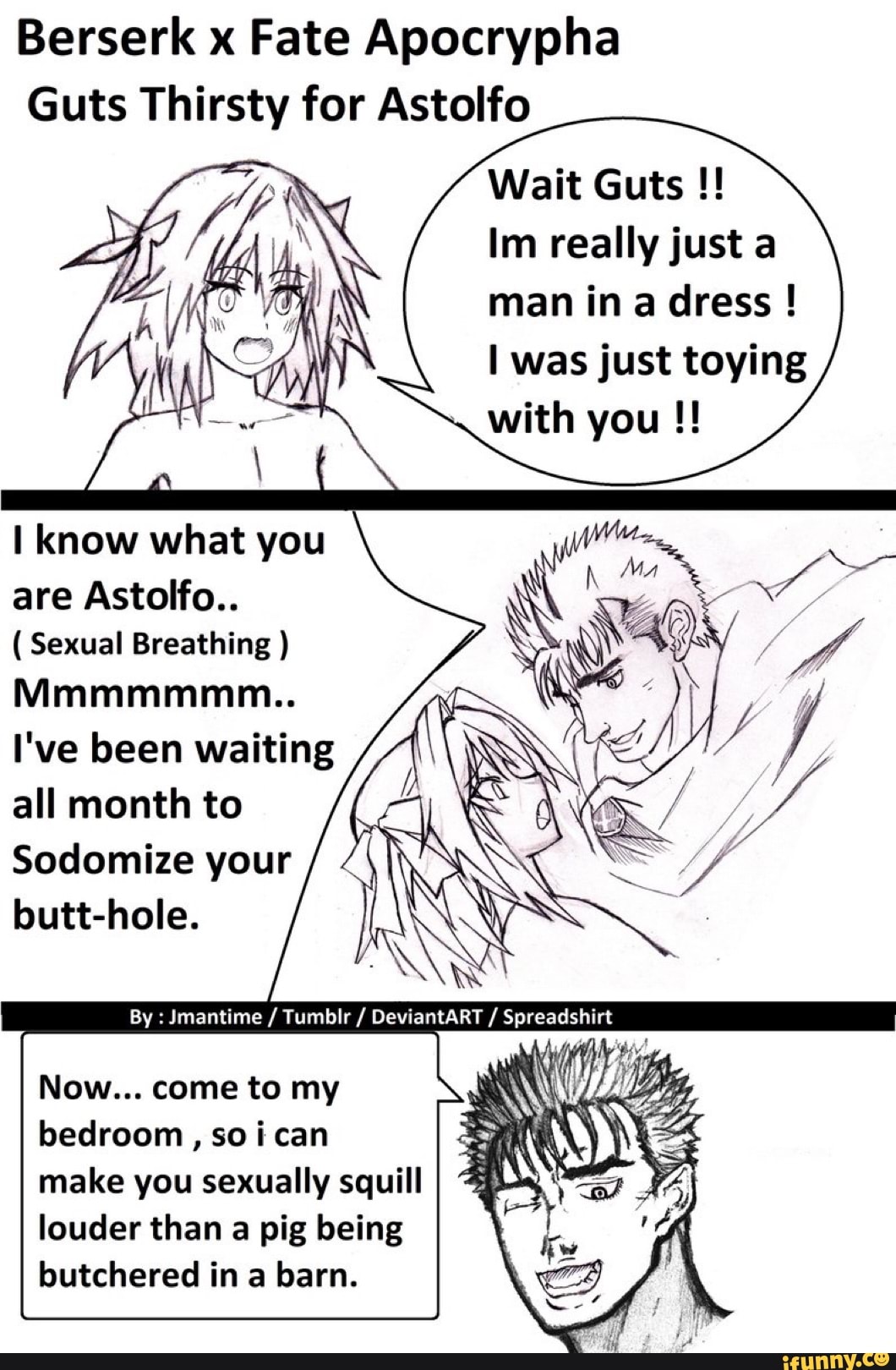 Berserk x <b>Fate</b> <b>Apocrypha</b> Guts Thirsty for Astolfo Wait Guts Im really just ...