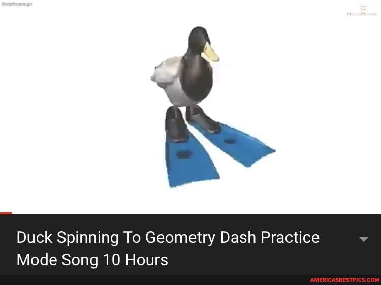 Duck Spinning To Geometry Dash Practice