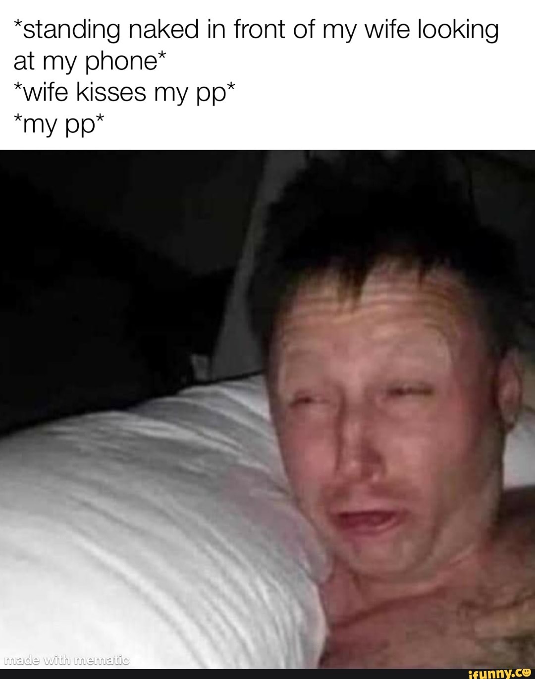 standing naked in front of my wife