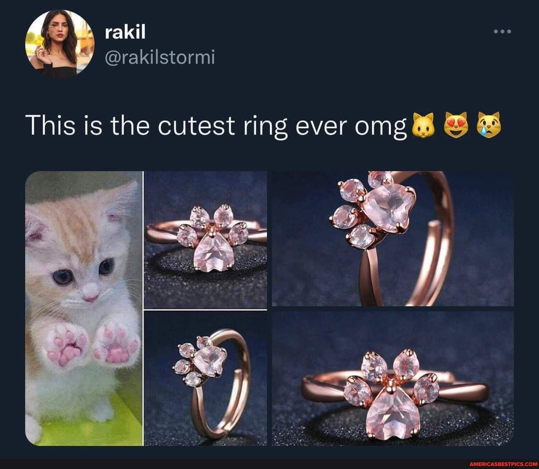 GET YOURS FROM 🐾 rakil rakilstormi This is the cutest ring ever om