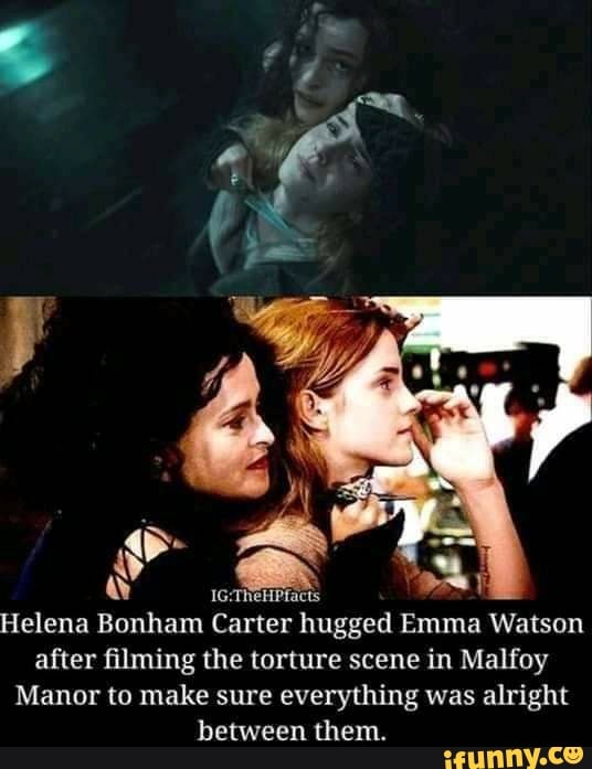 Helena Bonham Carter hugged Emma Watson after filming the torture scene ...