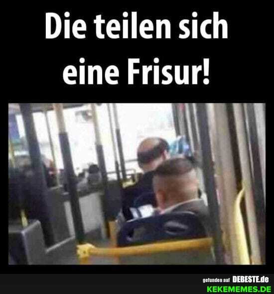 Die teilen sich eine Frisur!