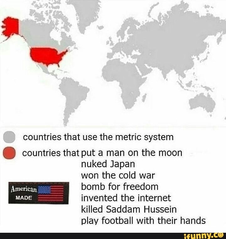 Countries that use the metric system . countries that put a man on the
