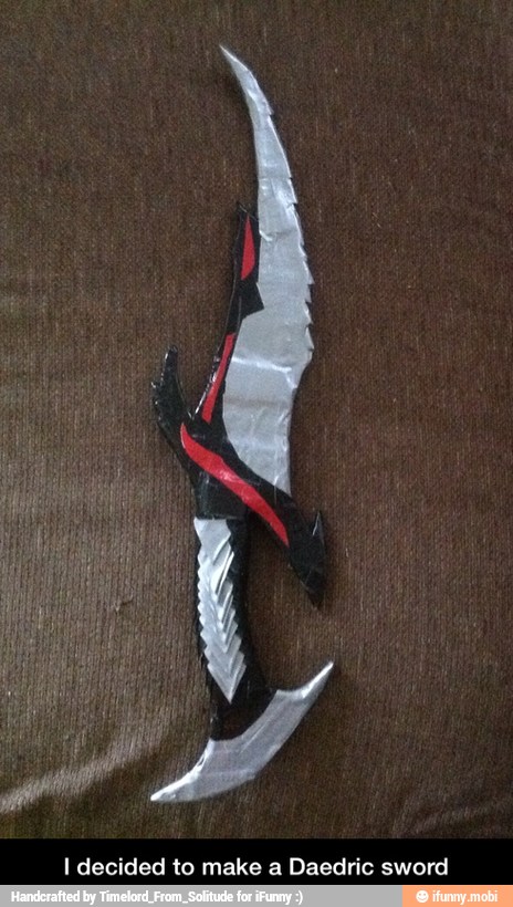 I decided to make a Daedric sword - I decided to make a Daedric sword