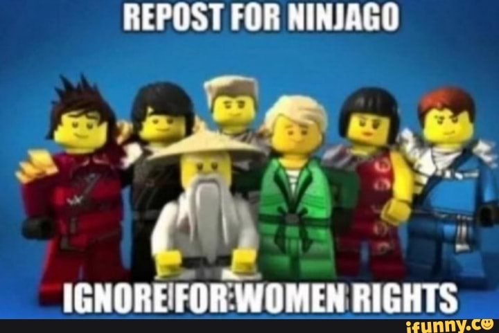 REPAST FOR NINJAGO
(GNORE FOR WOMEN RIGHTS