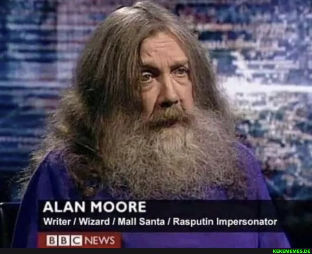 ALAN MOORE Writer / Wizard / Mall Santa / Rasputin Impersonator CC News
