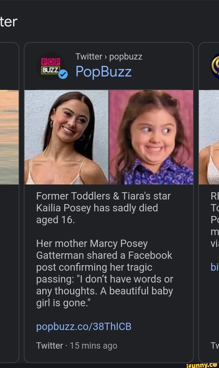 Ter Twitter popbuzz PopBuzz Former Toddlers & Tiara's star RI Kailia