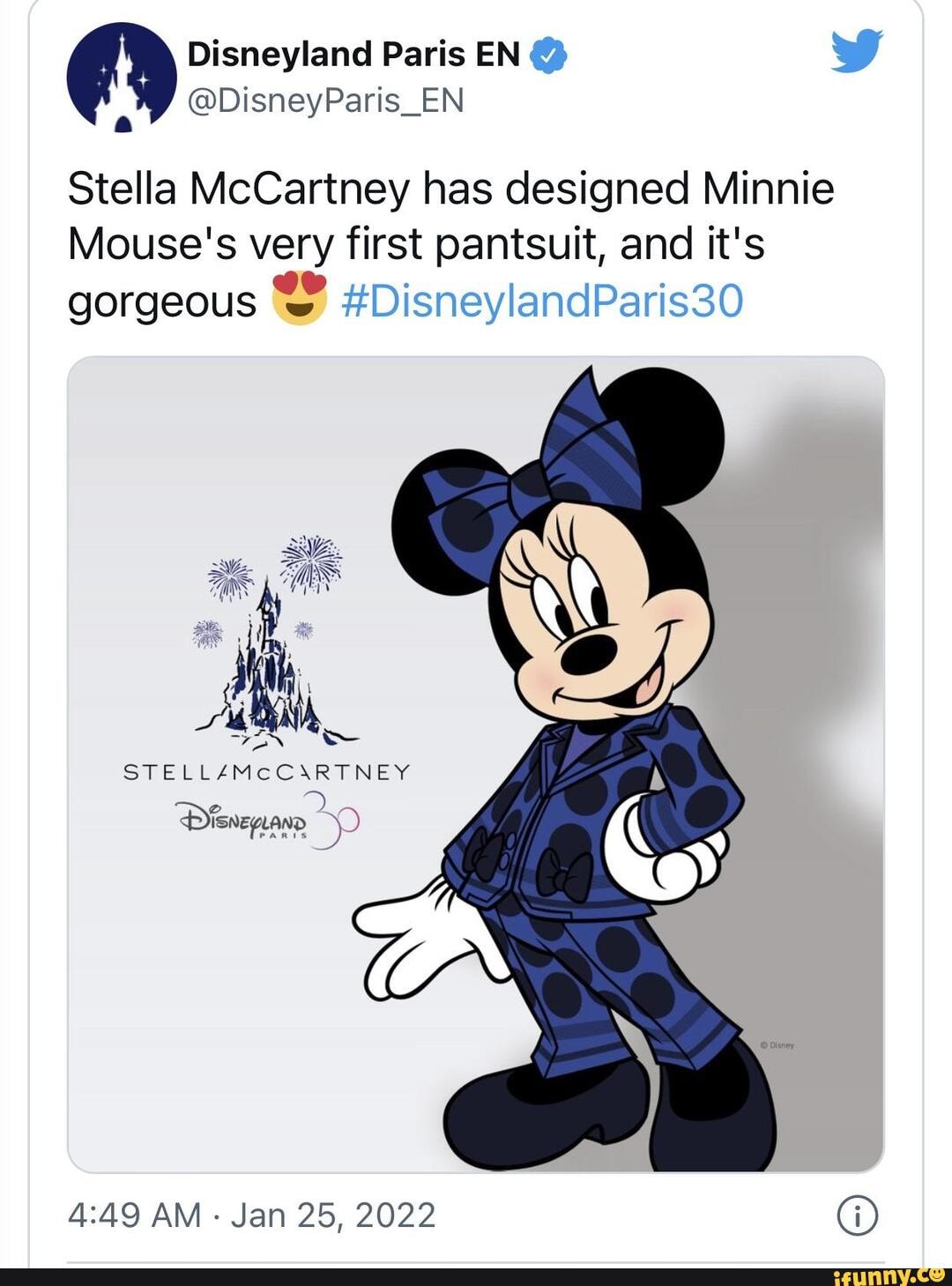 Disneyland Paris EN @DisneyParis_EN Stella McCartney has designed Minnie Mouse's very first 