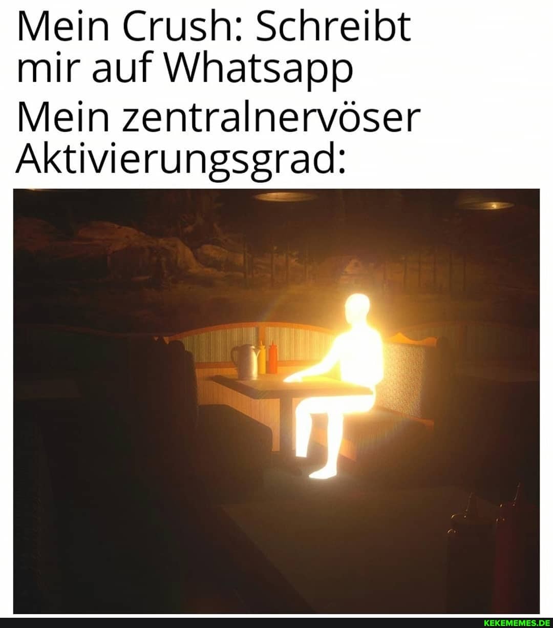Mein Crush: Schreibt mir auf Whatsapp
Mein zentralnervöser
Aktivierungsgrad: