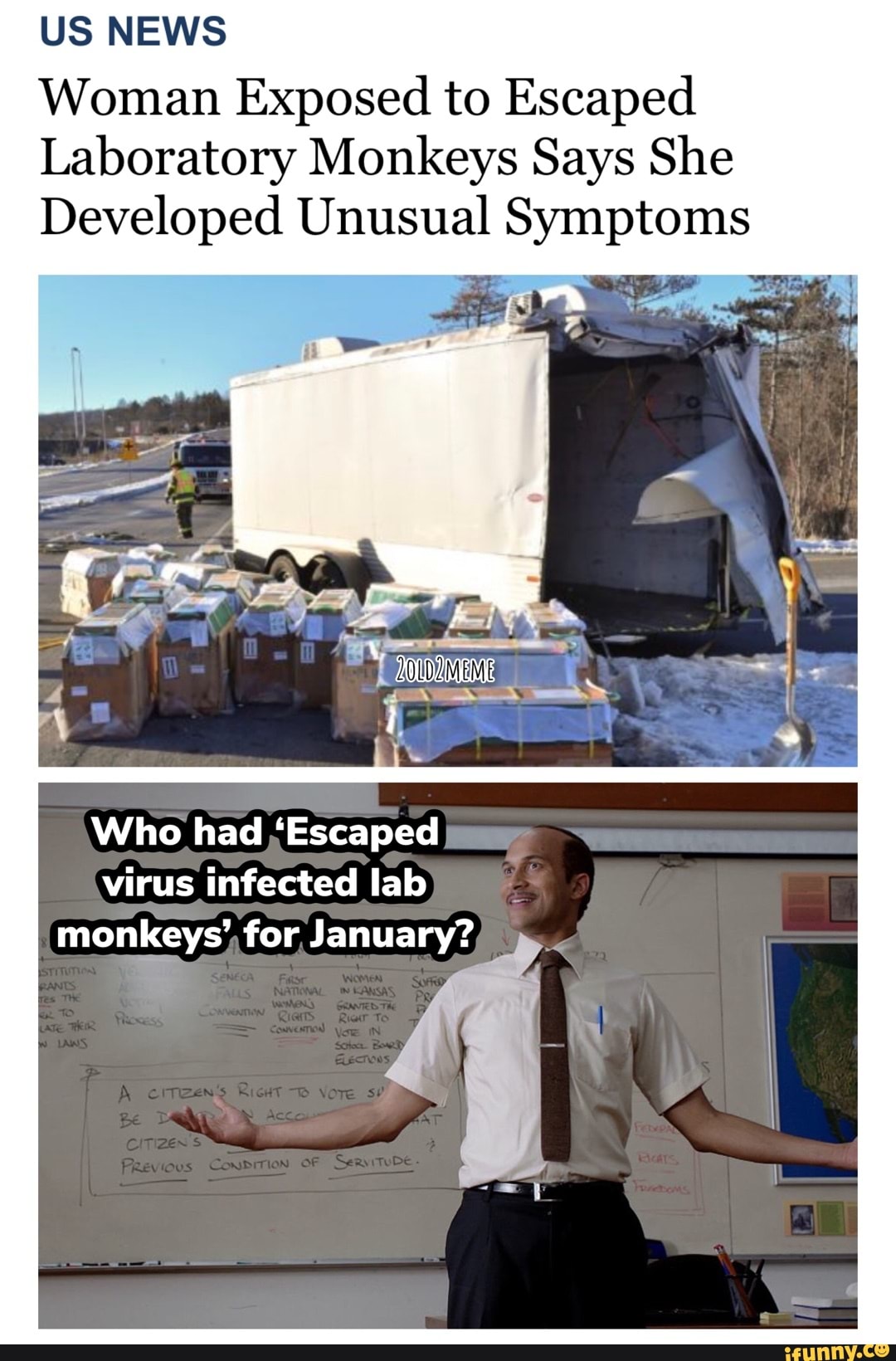 US NEWS Woman Exposed to Escaped Laboratory Monkeys Says She Developed