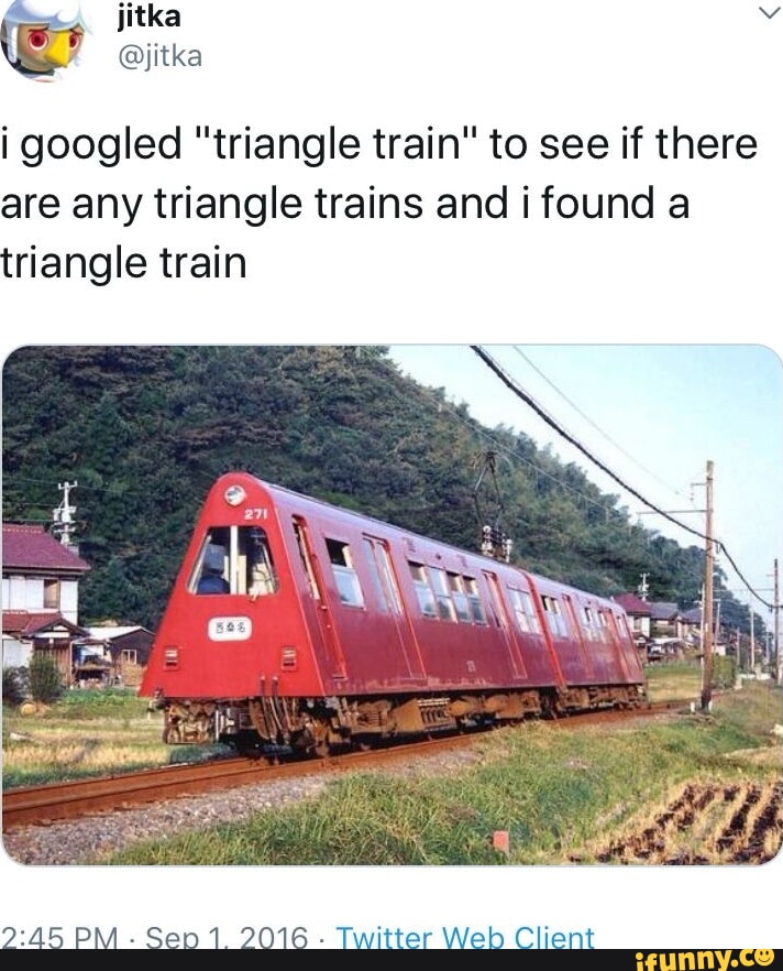 Triangle Train Red Jitka @jitka i googled