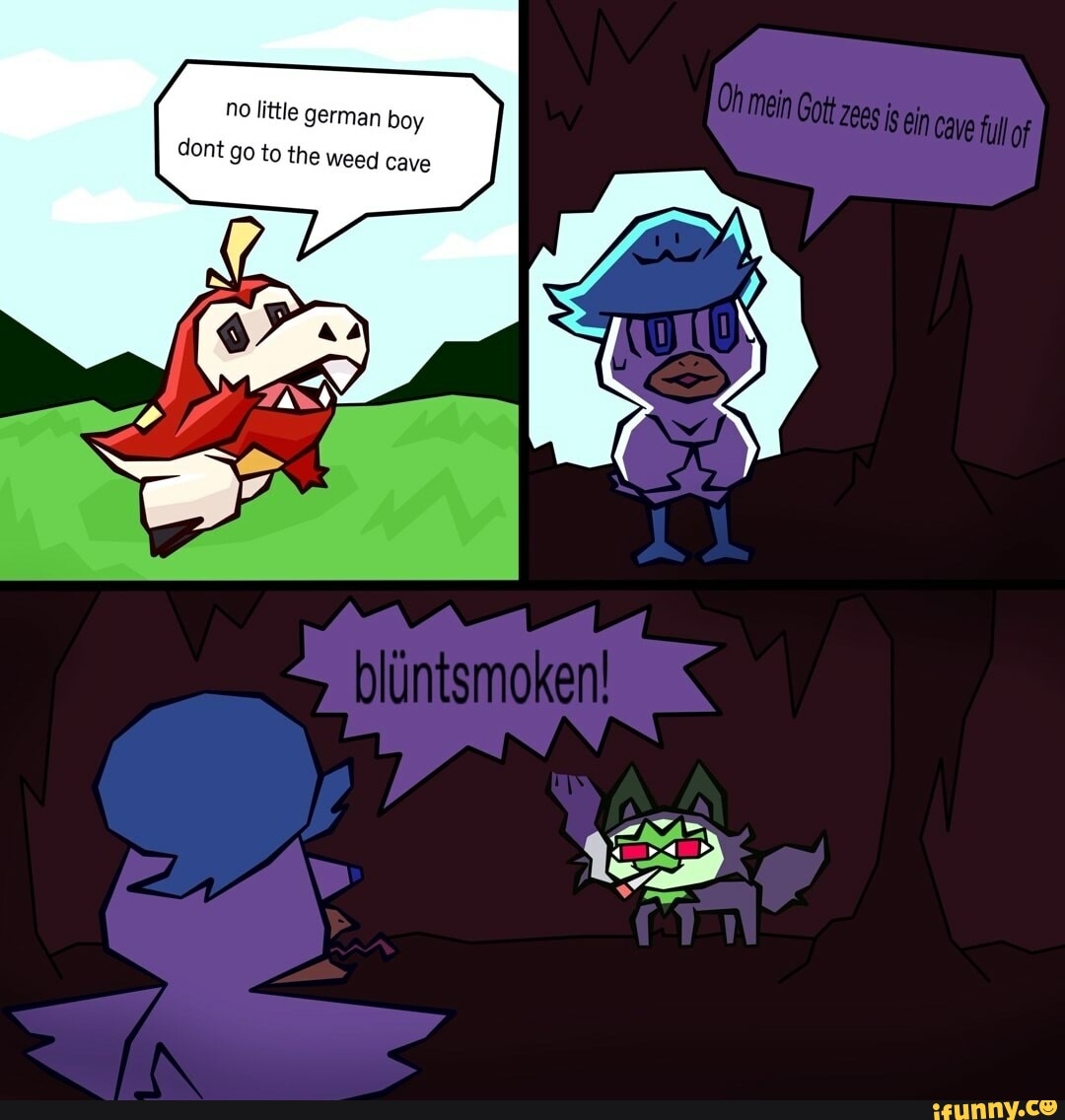 No little german boy dont go to the weed cave - iFunny