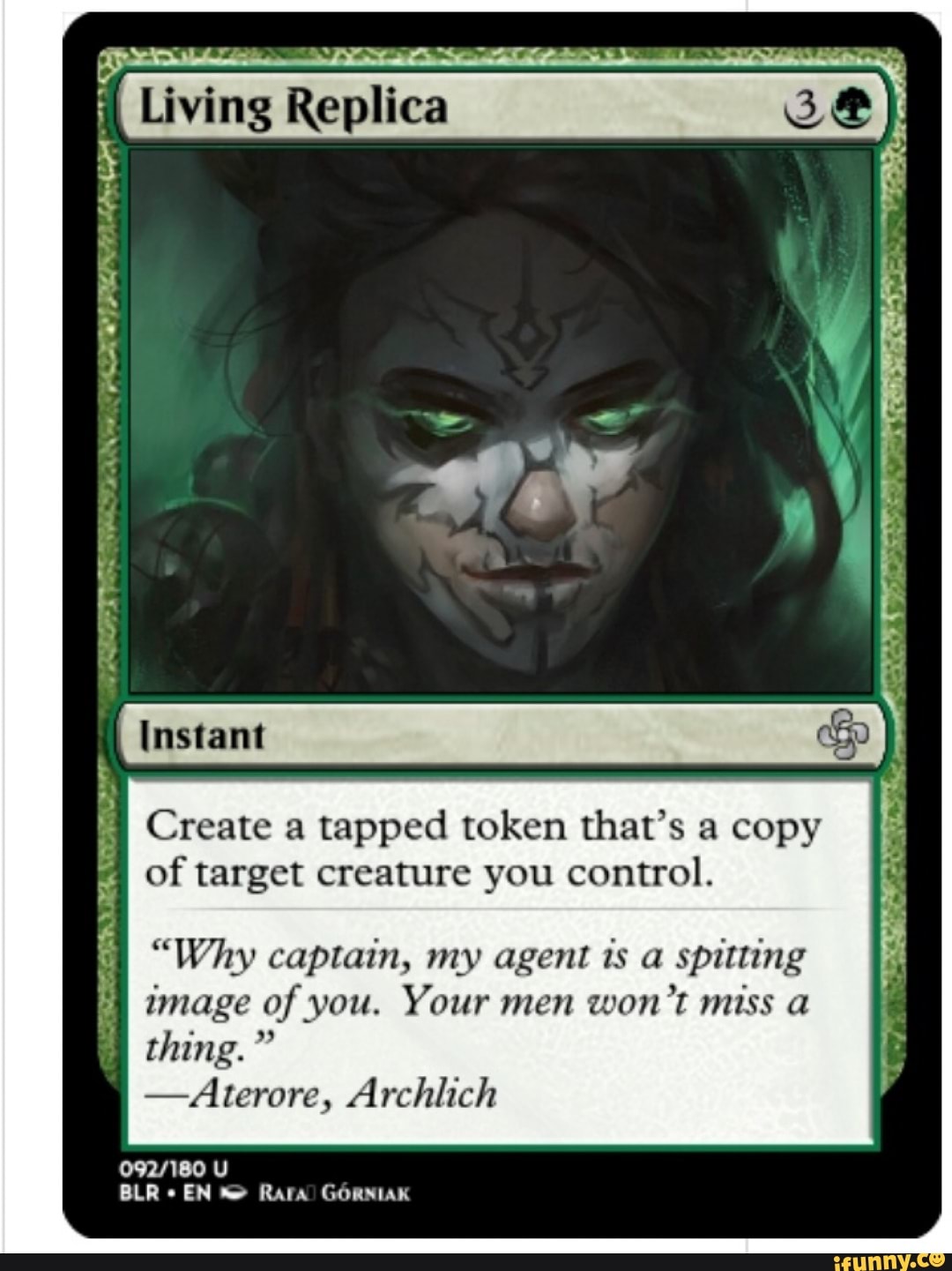 Living Replica Ge Create a tapped token that's a copy of target