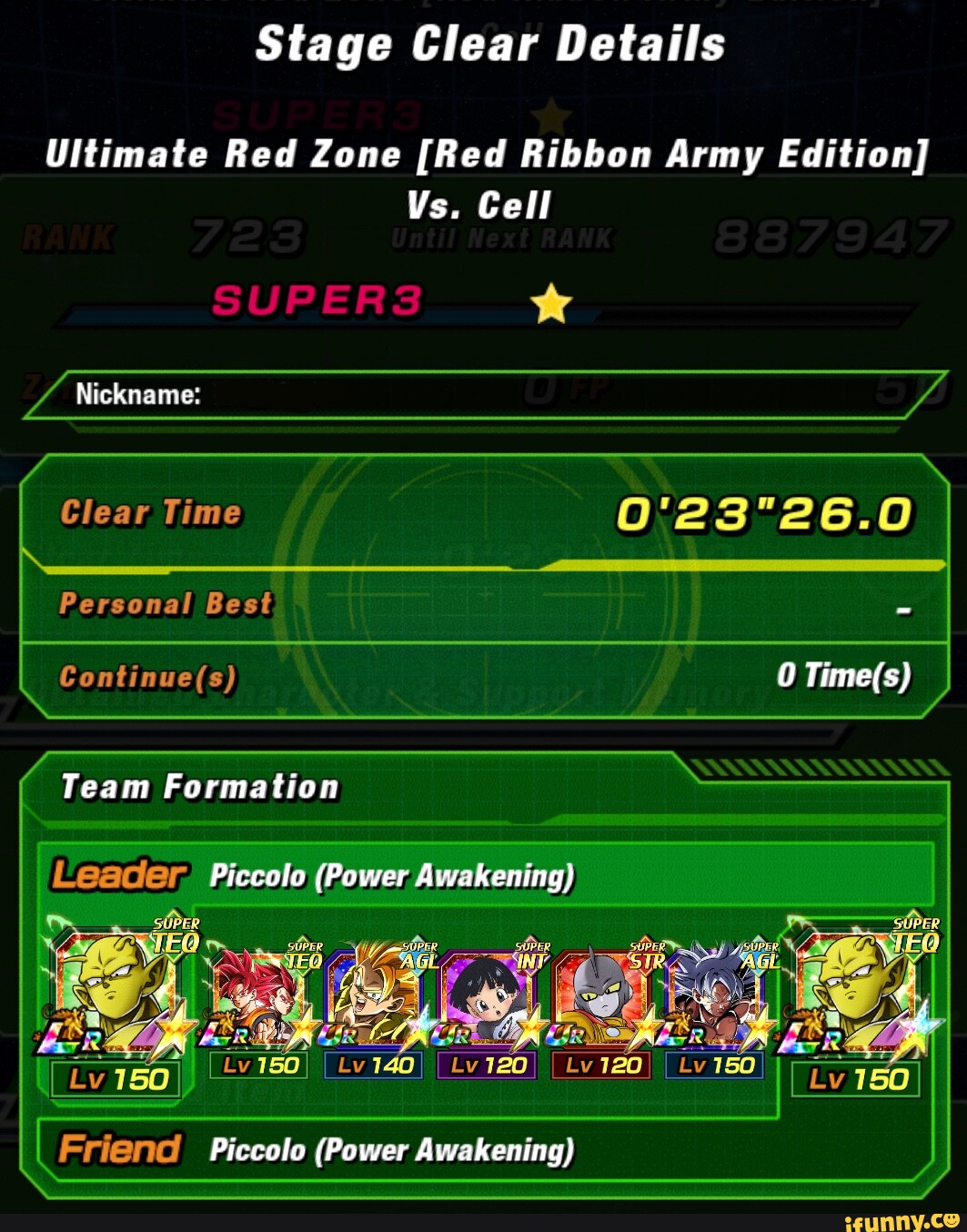 Stage Clear Details Ultimate Red Zone [Red Ribbon Army Edition] Vs