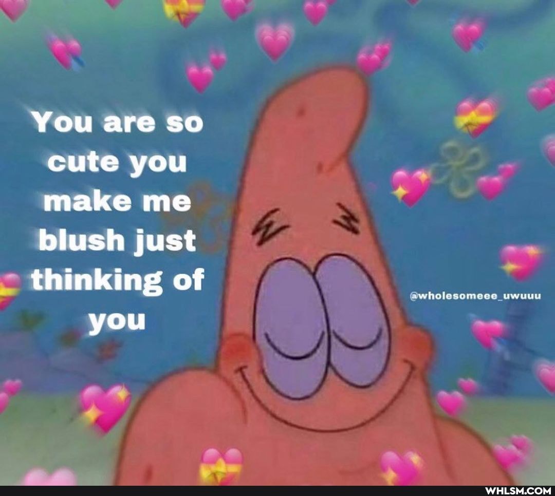 You are so cute you make me blush just
thinking of you
@wholesomeee
