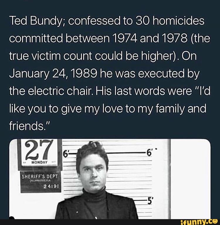 Ted Bundy Confessed To 30 Homicides Committed Between 1974 And 1978 The True Victim Count 