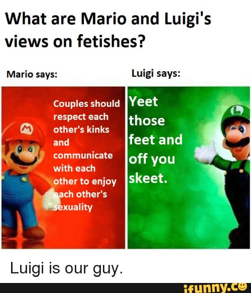 Dark Mario And Luigi Memes What Are Mario And Luigis Views On Fetishes Mario Says Couples 6599