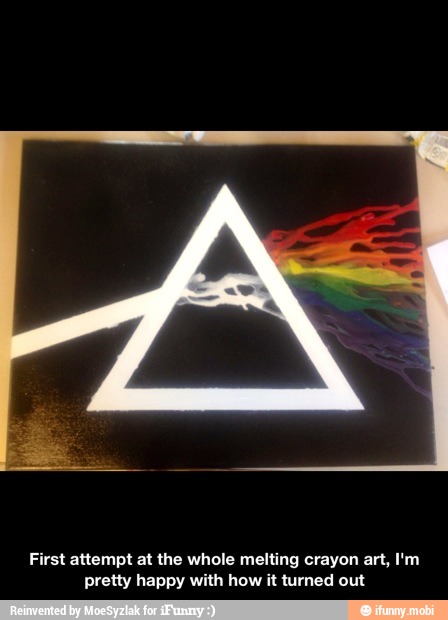 First attempt at the whole melting crayon art, I'm
pretty happy with how it turned out