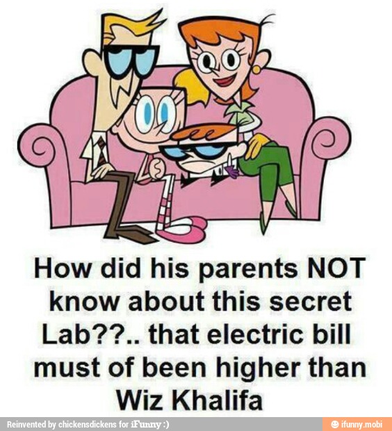 How did
his percata: NOT
know about this secret
Lab??.. that electric bill
must of been higher than
Wiz Khalifa