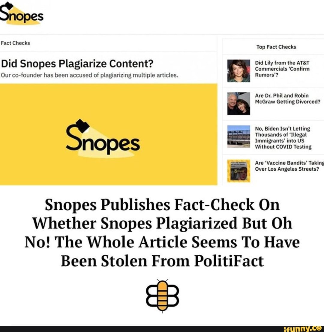 Snopes Fact Check: 'act Checks Top Fact Checks Did Lily From The ...