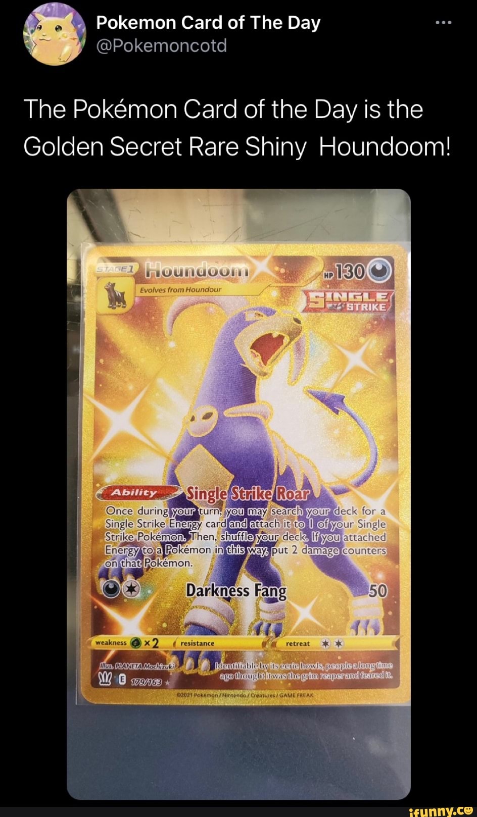 8. Pokemon Card of The Day @Pokemoncotd The Pokemon Card of the Day is the  Golden