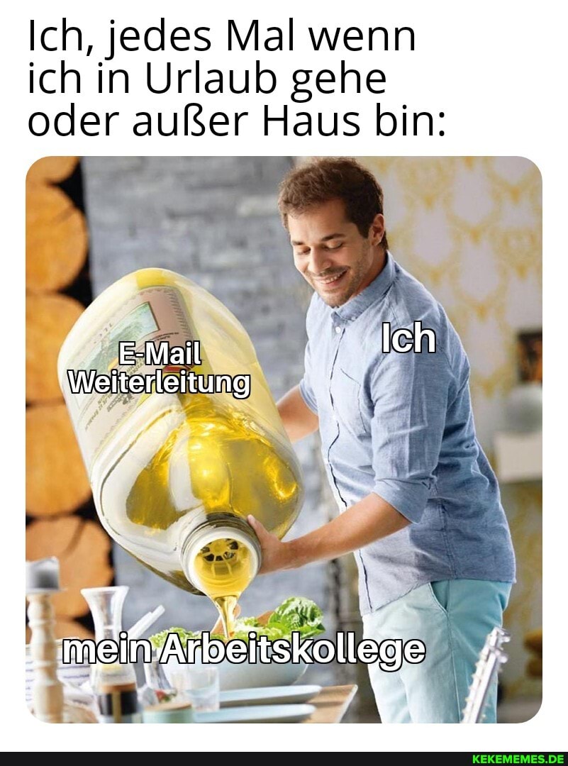 Ich, jedes Mal wenn ich in Urlaub gehe oder außer Haus bin:
Weiterleitung