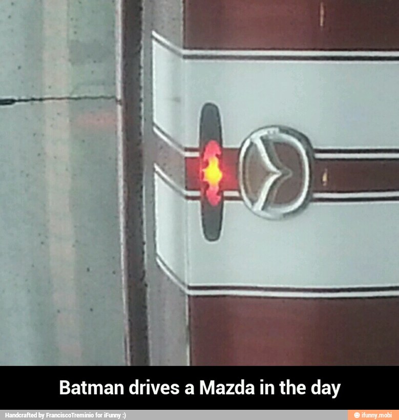 Batman drives a Mazda in the day - Batman drives a Mazda in the day