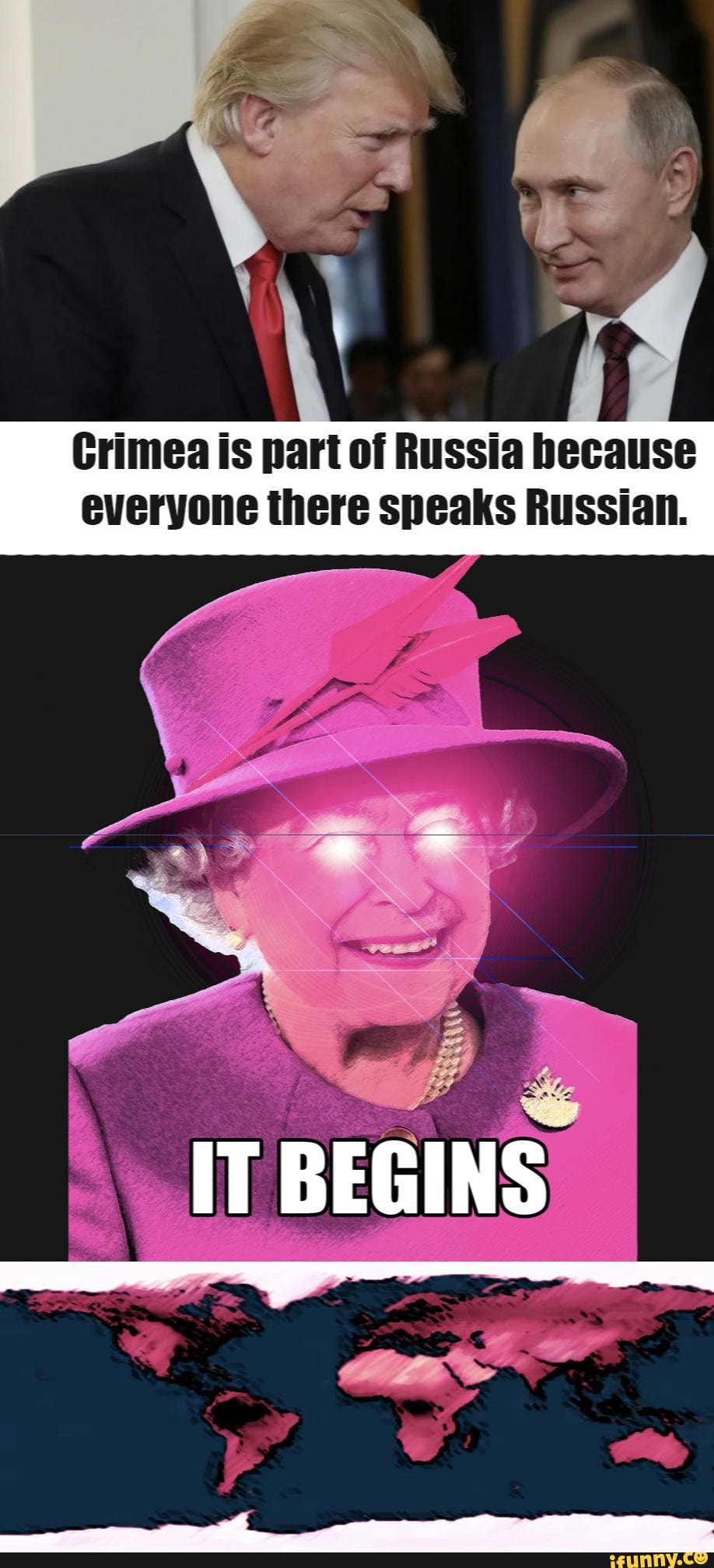 Crimea is part of Russia because everyone there speaks Russian. - iFunny, image size:918x2016