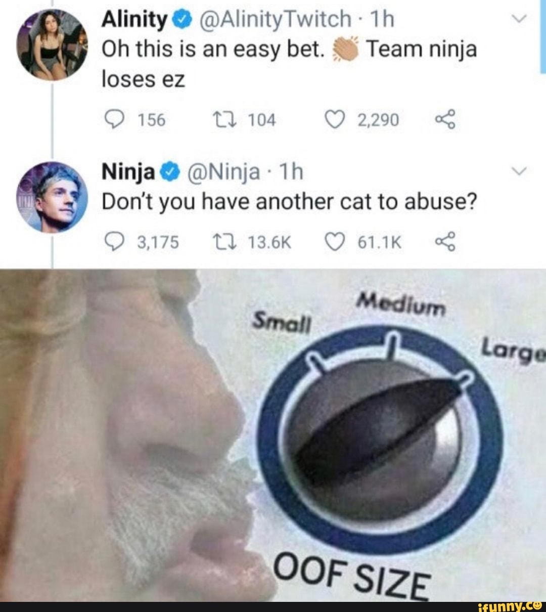 Oh this is an easy bet. Team ninja
loses ez
Ninja O ONinja Don't you have another cat to abuse?
O 3178 tiw6k DAR