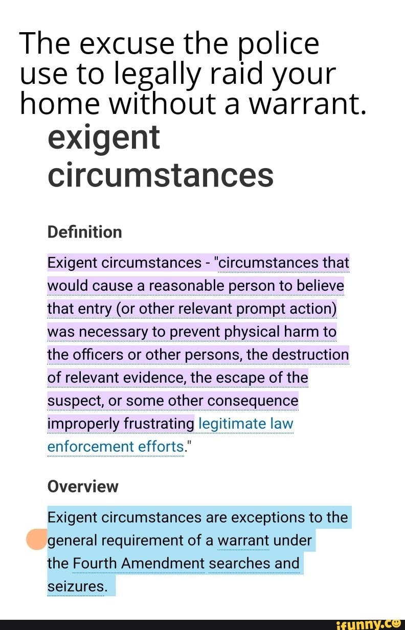exigent circumstances exception