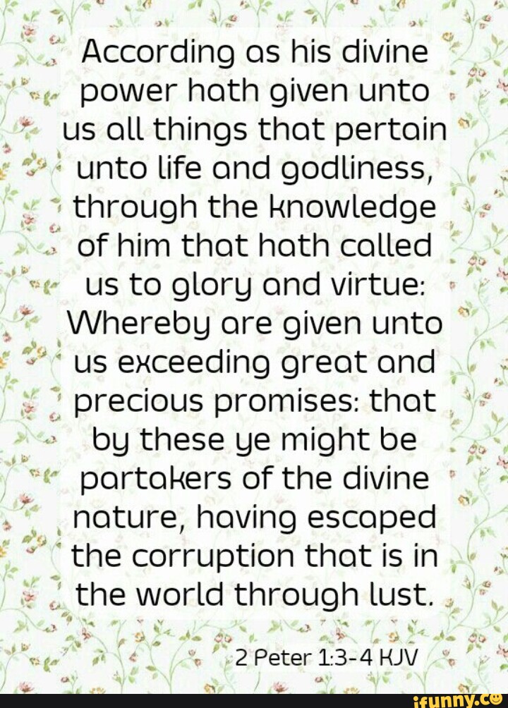 According as his divine . power hath given unto us all things that ...