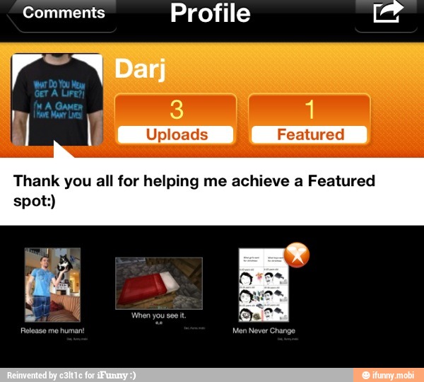 Comments Profile
Thank you all for helping me achieve a Featured