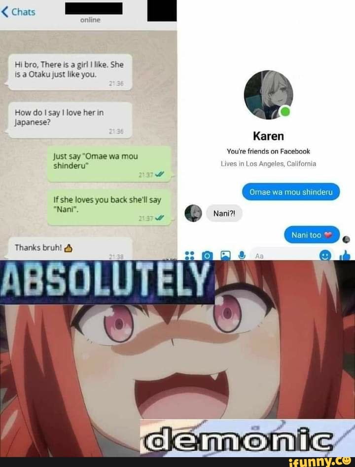 Chats Hi Bro There Is A Girl Like She Ts A Otaku Just Like You How